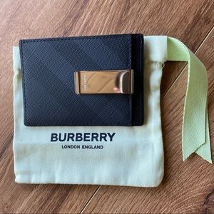 Burberry card case money clip